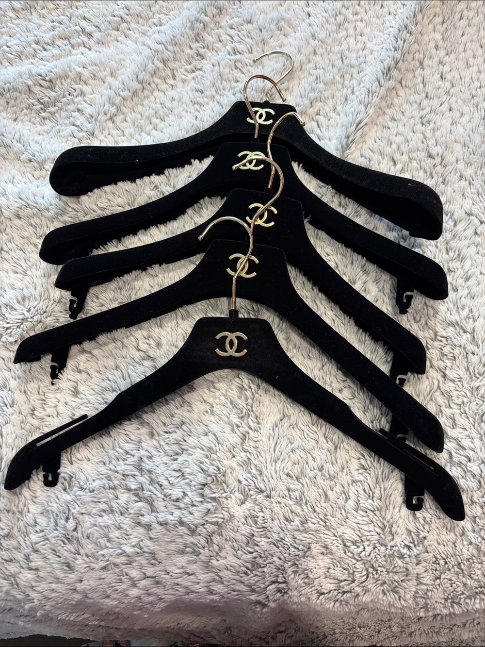 Chanel velvet hangers set of 5